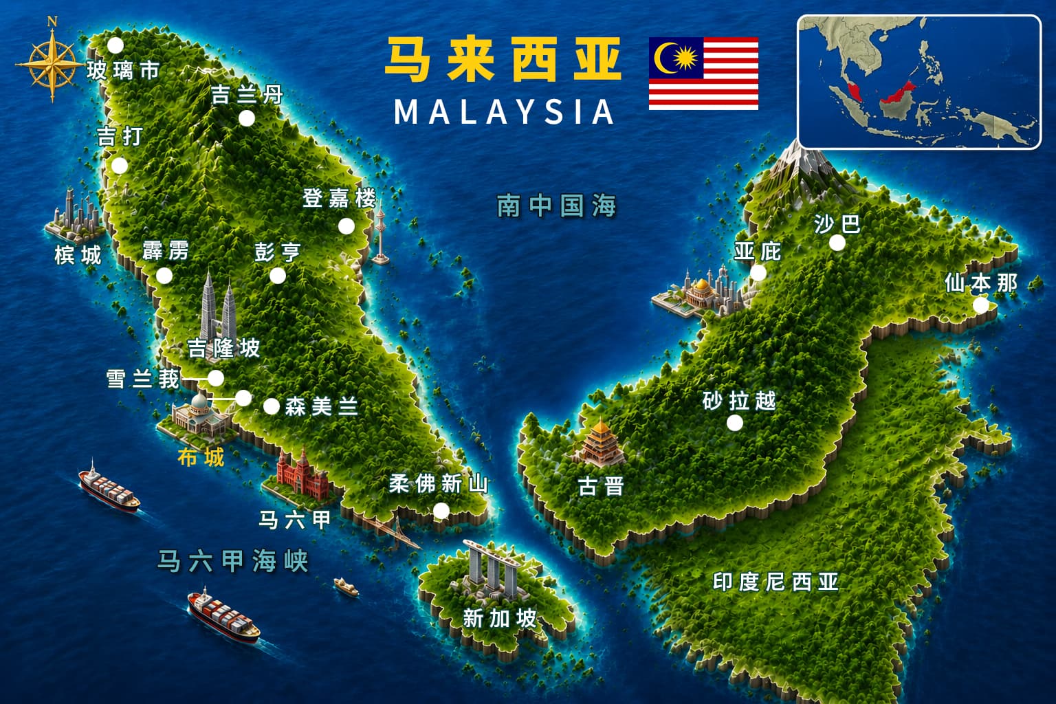 马来西亚地图