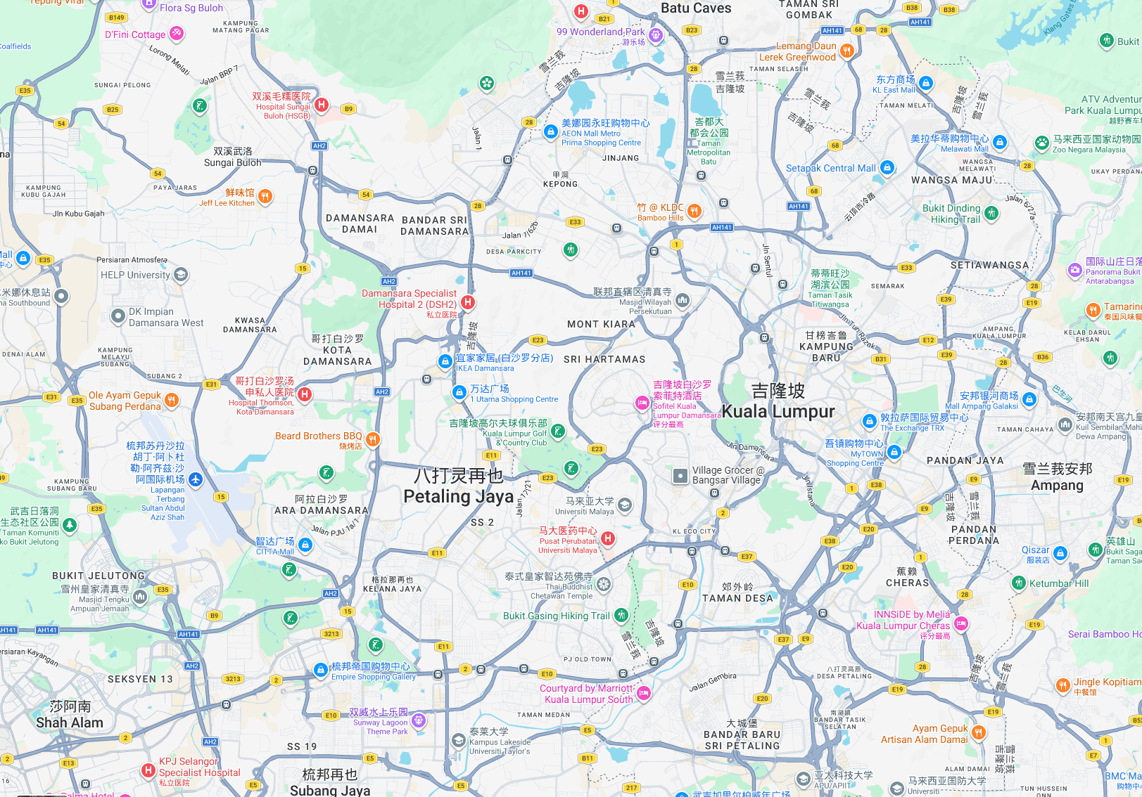 吉隆坡地图